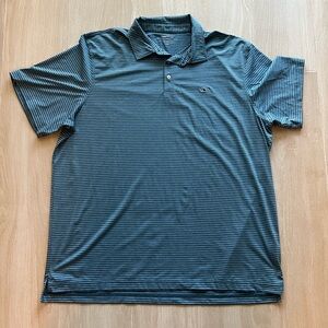 Vineyard Vines Navy Striped Polo - Like New